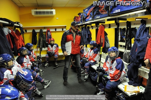 2013-04-13 Aosta 0025 Hockey Milano Rossoblu U11 - Squadra